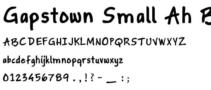 Gapstown Small AH Bold font